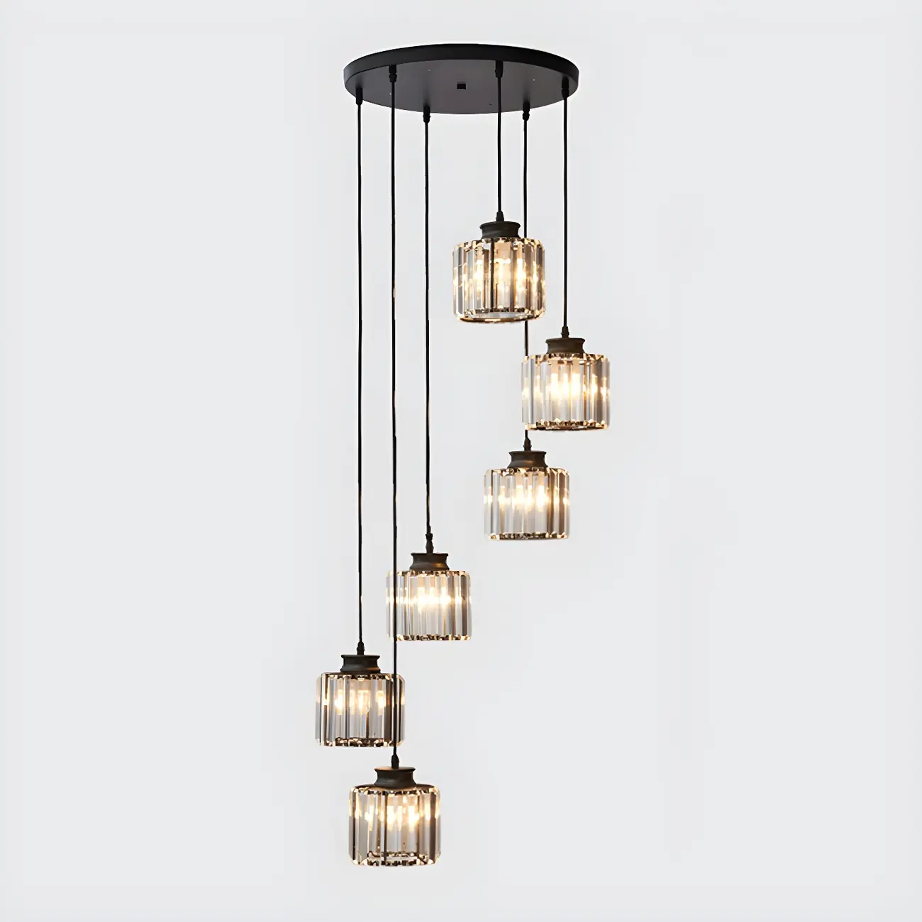Modern Crystal Pendant Light Chandelier Gold Image - 8 | homeyfad