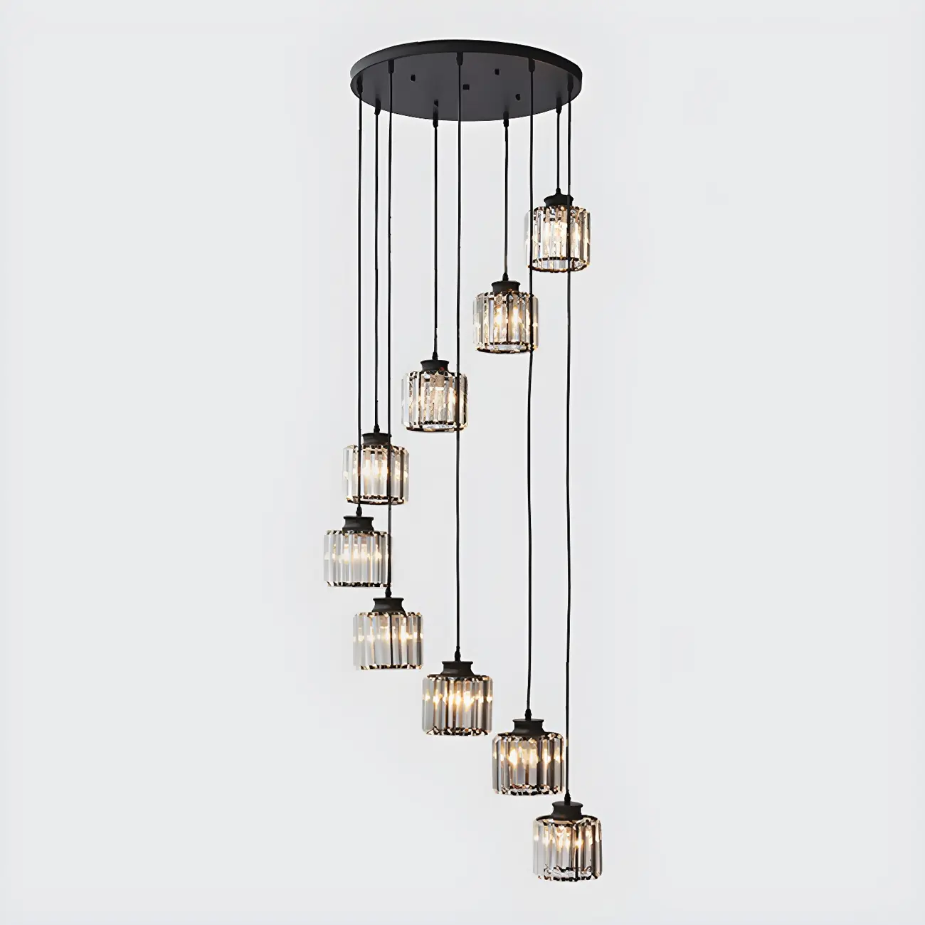 Modern Crystal Pendant Light Chandelier Gold Image - 9 | homeyfad