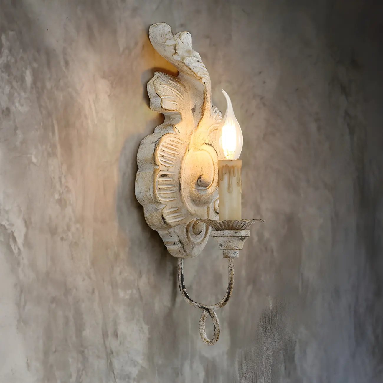Antique Wall Sconce with Fabric Shade for Hallway Decor Image - 1 | homeyfad