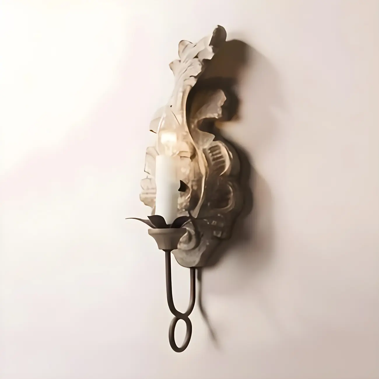 Antique Wall Sconce with Fabric Shade for Hallway Decor Image - 7 | homeyfad