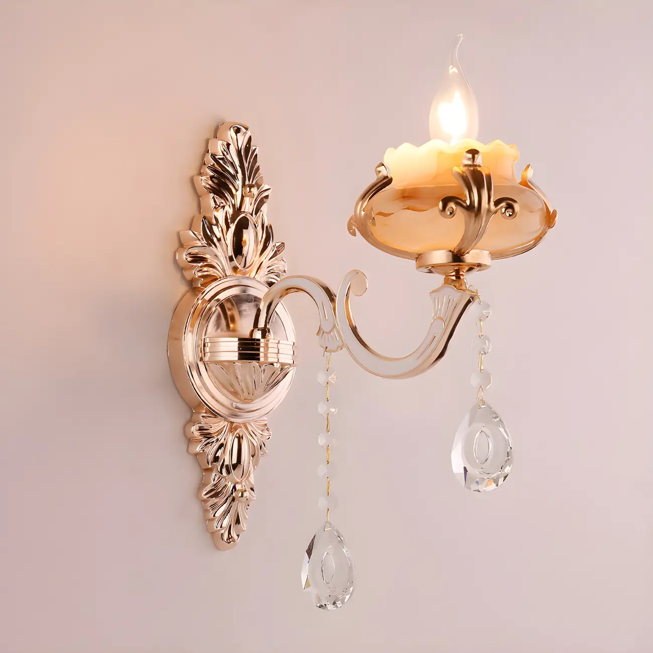 Vintage Metal Glass Candelabra Wall Sconce Image - 5 | homeyfad