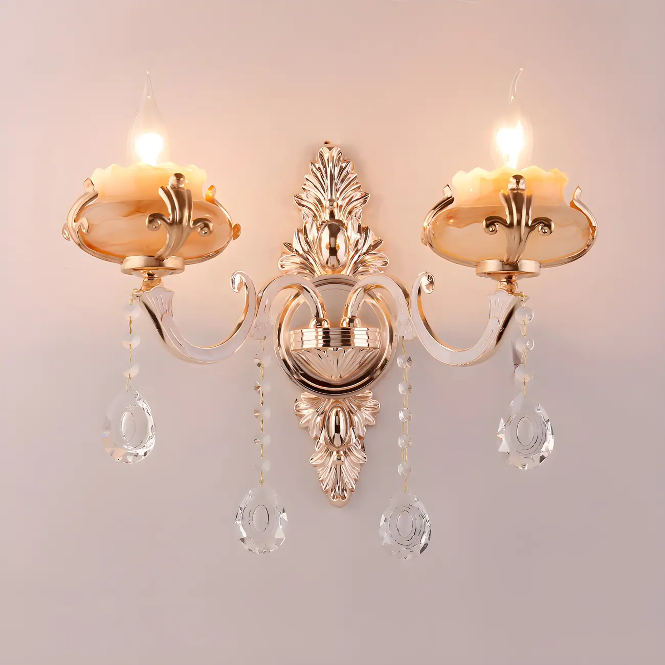 Vintage Metal Glass Candelabra Wall Sconce Image - 6 | homeyfad