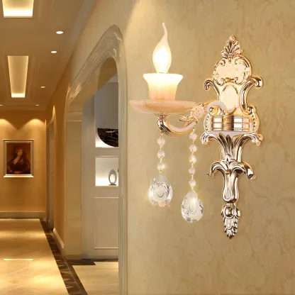 Vintage Metal Glass Candelabra Wall Sconce Image - 8