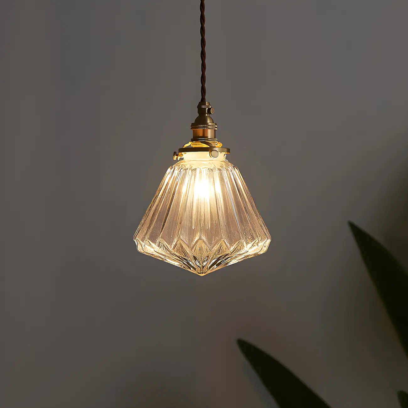 Industrial Clear Glass Pendant Light for Kitchen Island | homeyfad