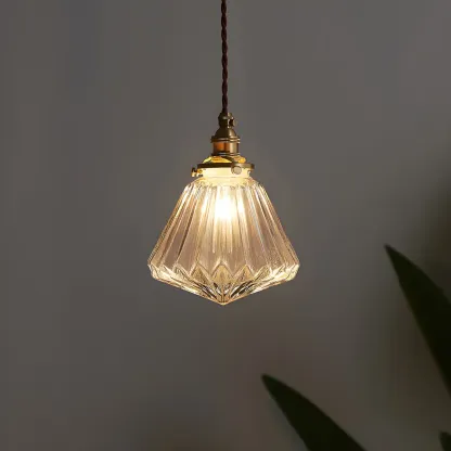Industrial Clear Glass Pendant Light for Kitchen Island