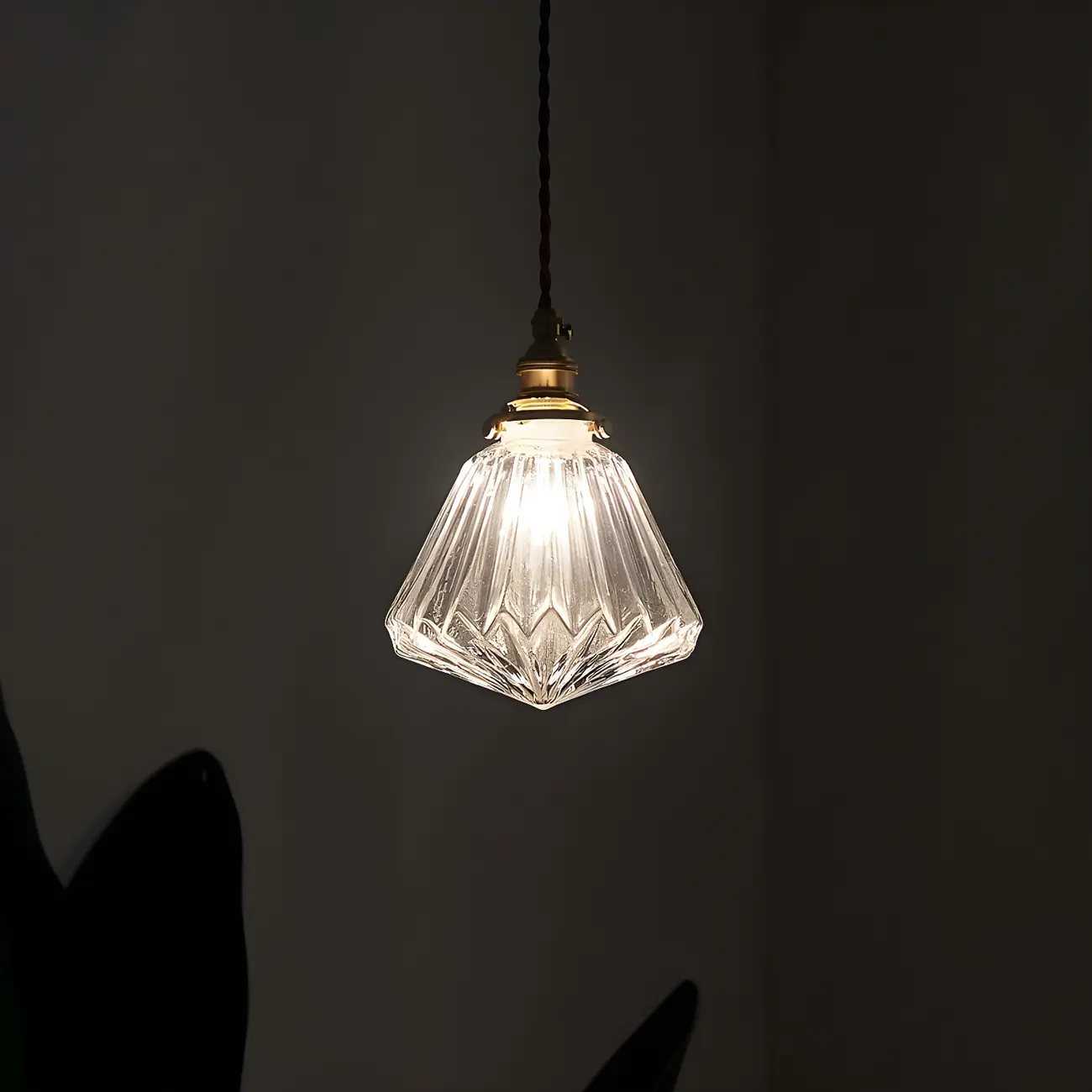 Industrial Clear Glass Pendant Light for Kitchen Island | homeyfad