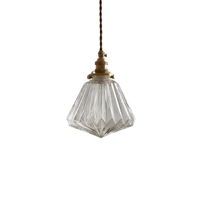 Industrial Clear Glass Pendant Light for Kitchen Island