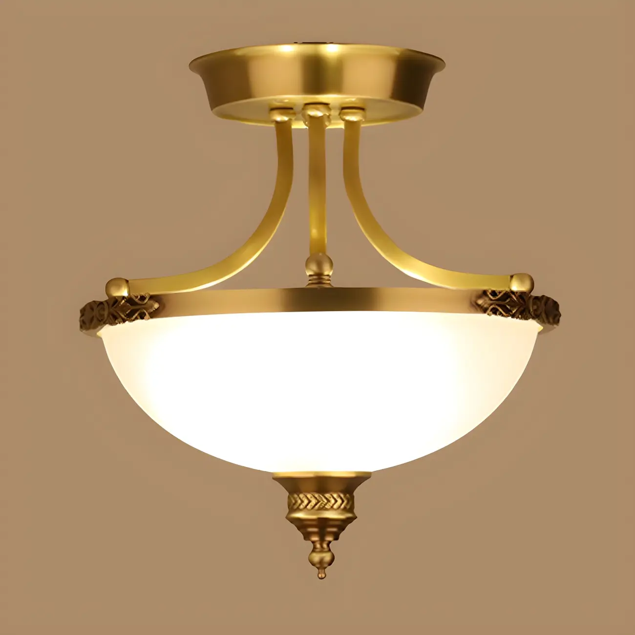 Gold Glass Bowl Shaped Modern Ceiling Chandelier | homeyfad