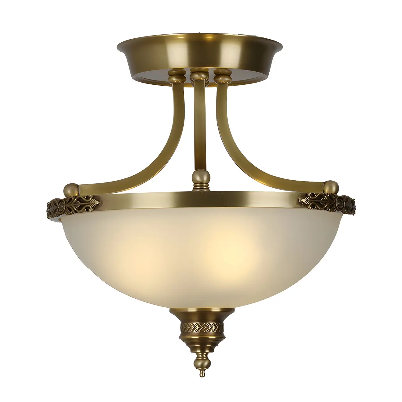 Gold Glass Bowl Shaped Modern Ceiling Chandelier | homeyfad