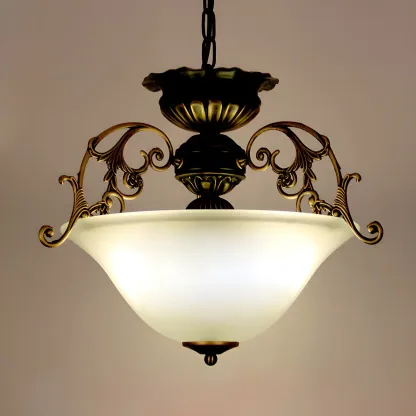 Gold Glass Classic Design Ceiling Chandelier Light