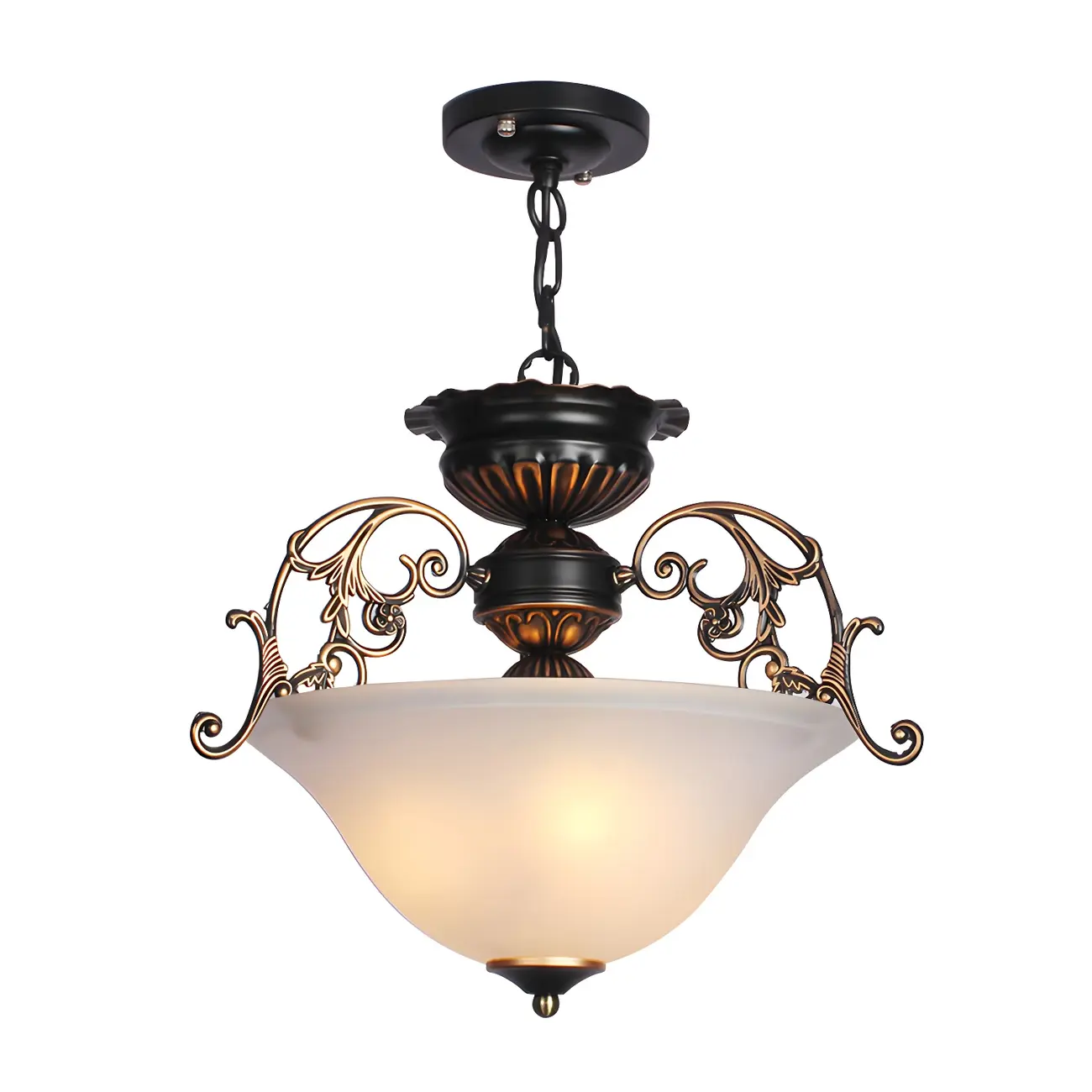 Gold Glass Classic Design Ceiling Chandelier Light | homeyfad