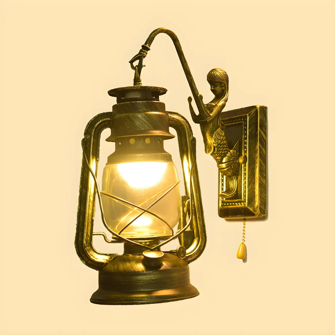 Industrial Bronze LED Lantern Wall Sconce for Bedroom Decor  | homeyfad