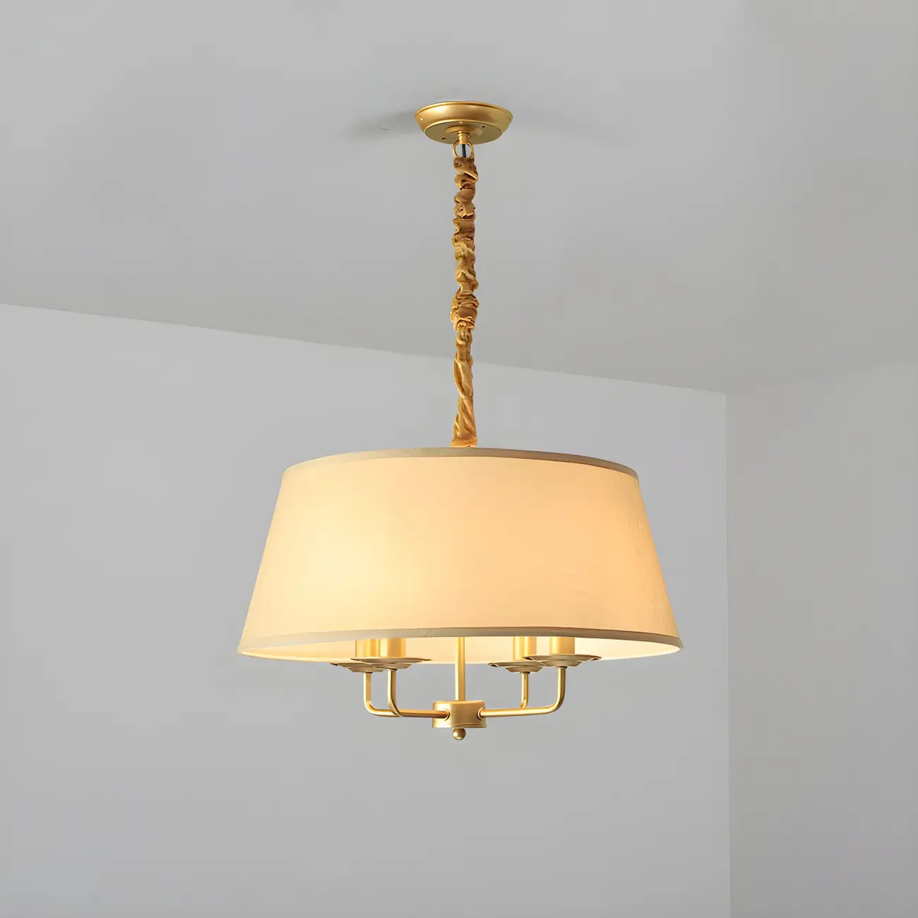 Gold Drum Metal Modern Chic Structure Chandelier | homeyfad