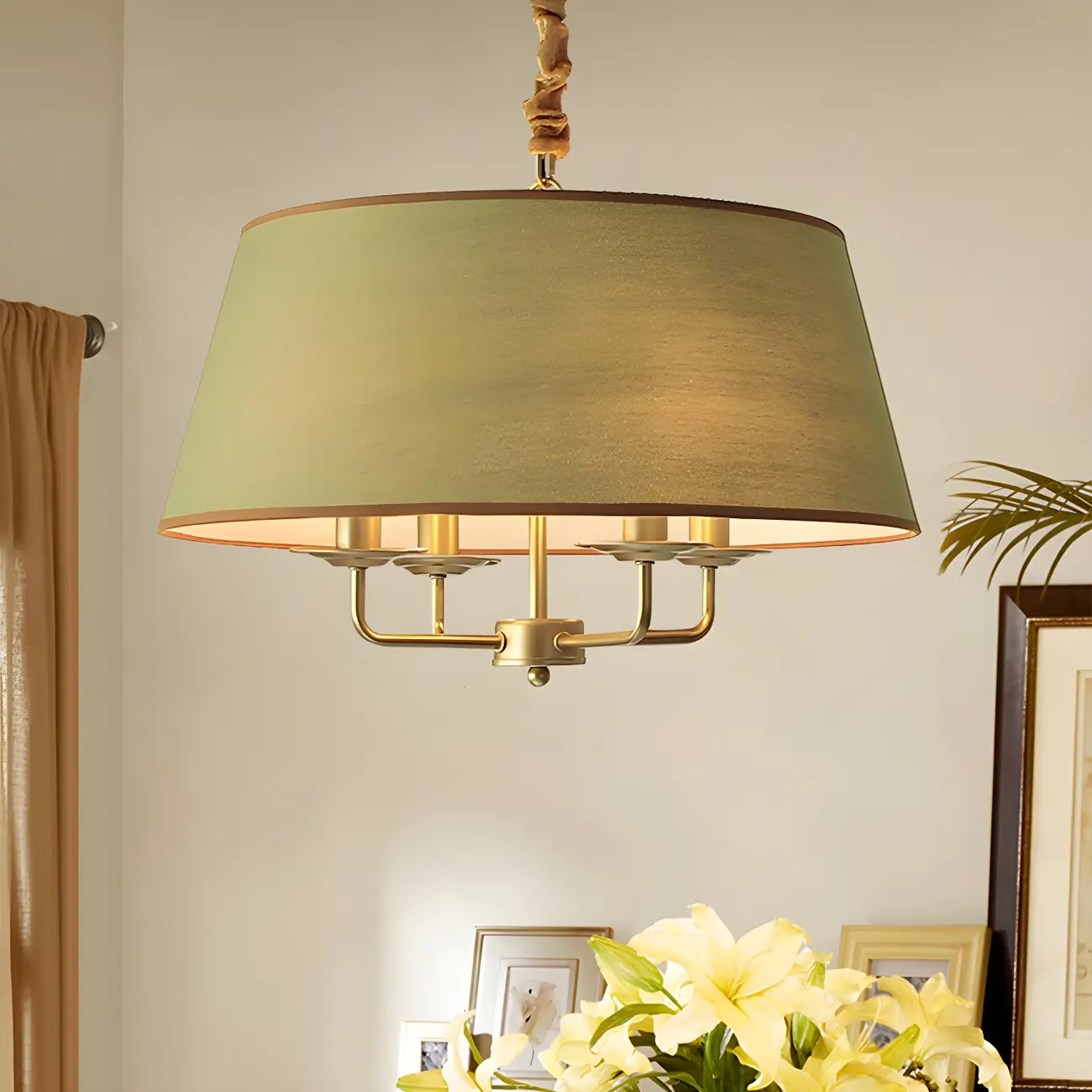 Gold Drum Metal Modern Chic Structure Chandelier | homeyfad