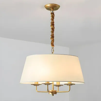 Gold Drum Metal Modern Chic Structure Chandelier
