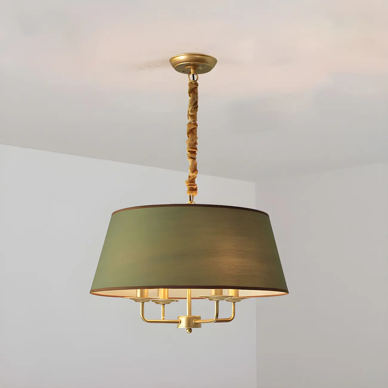 Gold Drum Metal Modern Chic Structure Chandelier | homeyfad