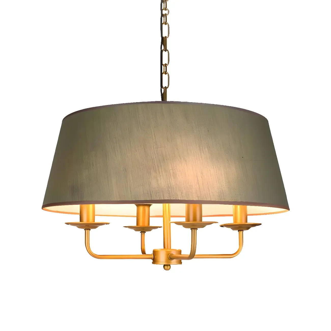 Gold Drum Metal Modern Chic Structure Chandelier