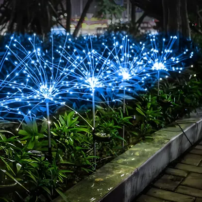 Firework Solar Metal Ground Landscape Light Image - 7