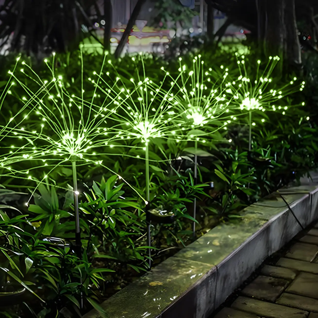 Firework Solar Metal Ground Landscape Light Image - 10 | homeyfad
