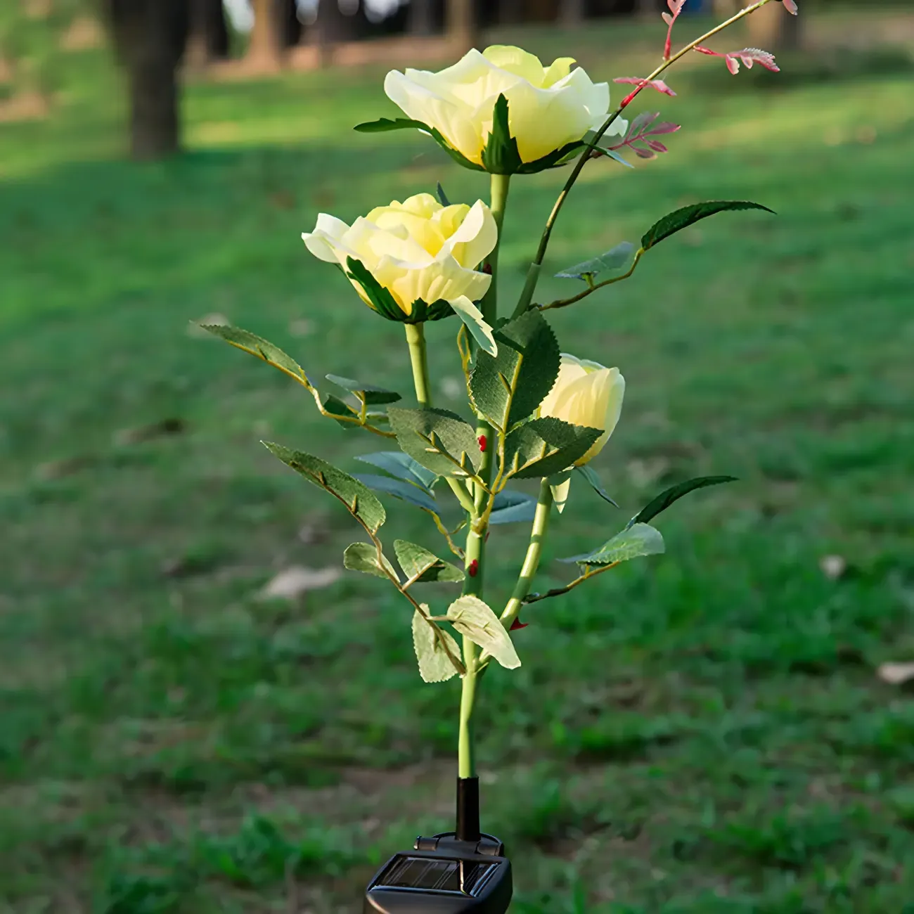 Resin Solar Flower-Shape Decorative Landscape Lighting Image - 5