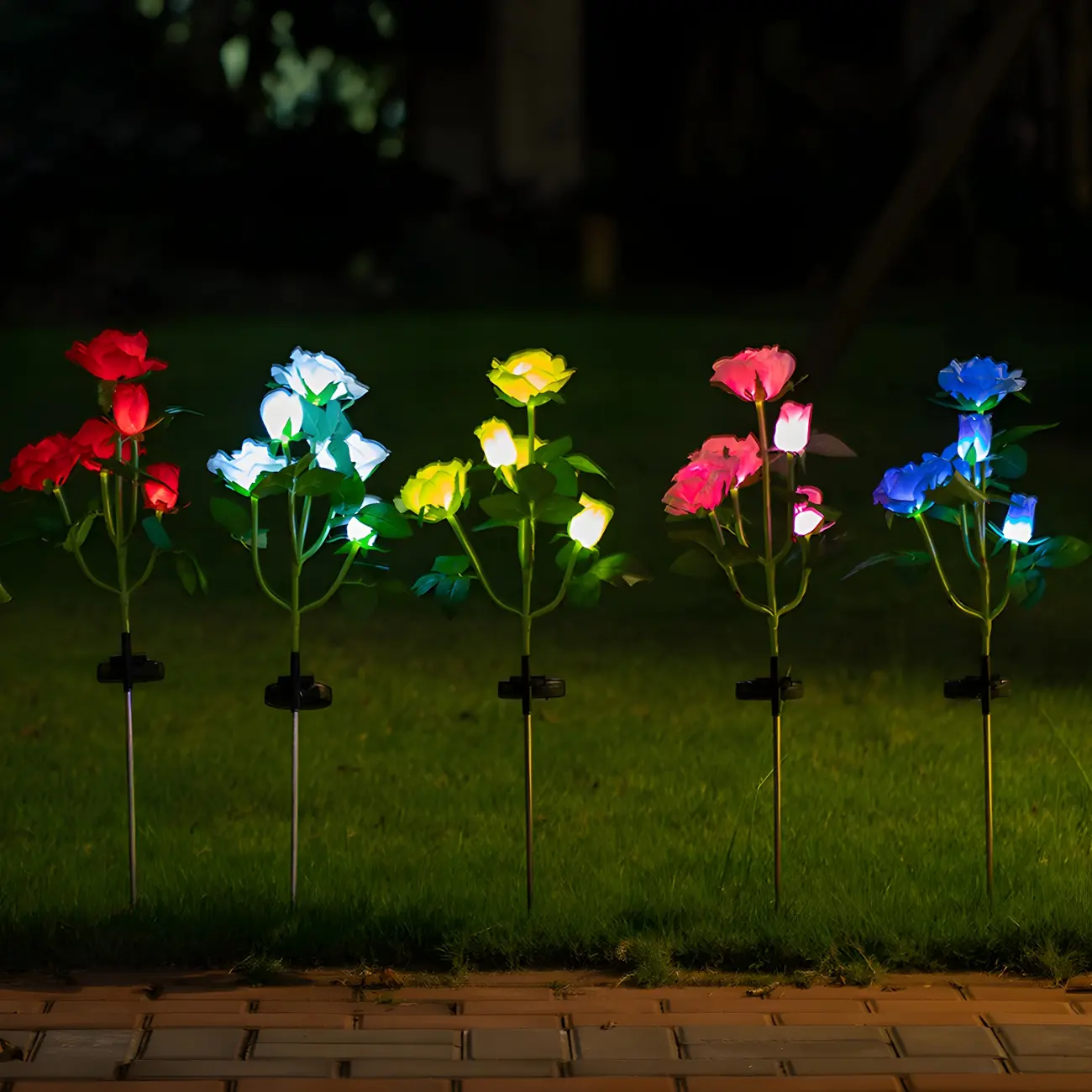 Floral Multicolor Spike Decorative Landscape Lighting Image - 1 | homeyfad
