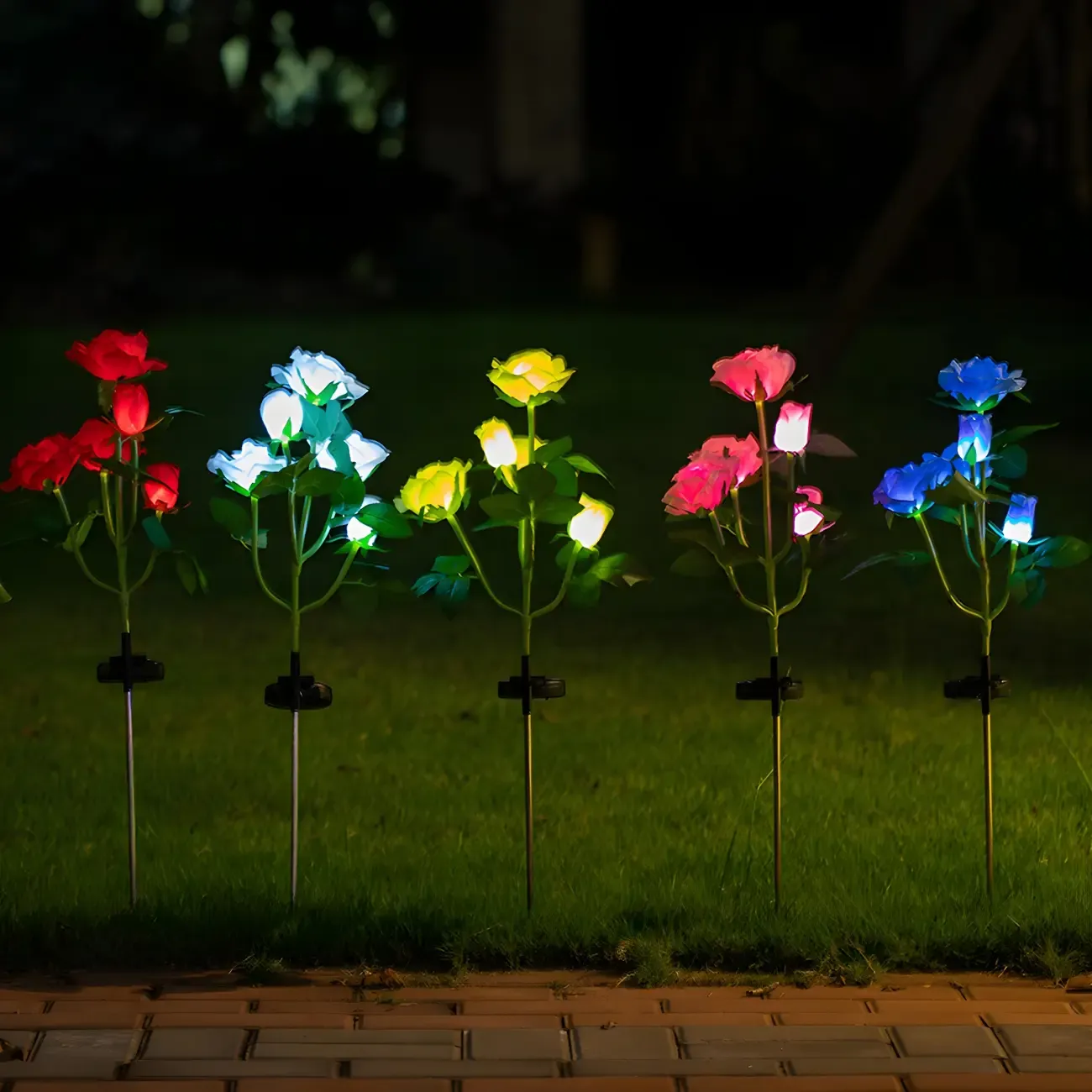 Floral Multicolor Spike Decorative Landscape Lighting Image - 1