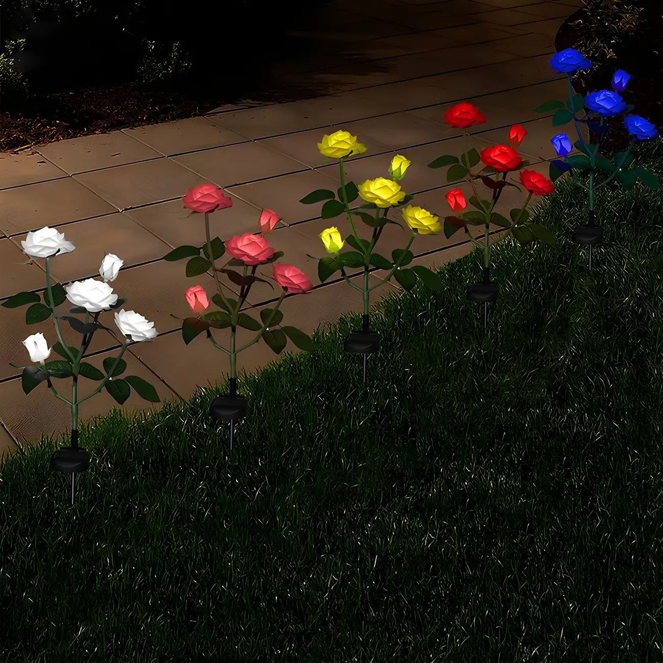 Floral Multicolor Spike Decorative Landscape Lighting Image - 2 | homeyfad