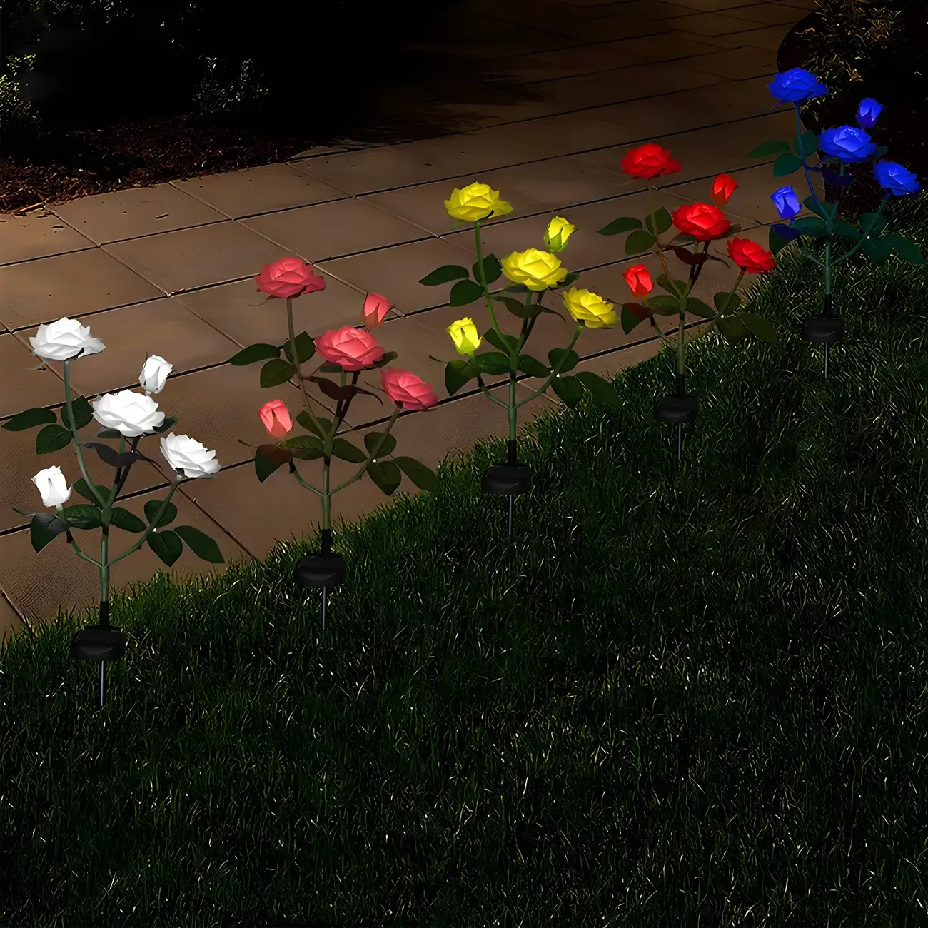 Floral Multicolor Spike Decorative Landscape Lighting Image - 2