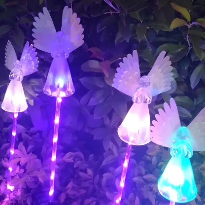Acrylic Angel Solar Ornament Landscape Lighting Image - 1