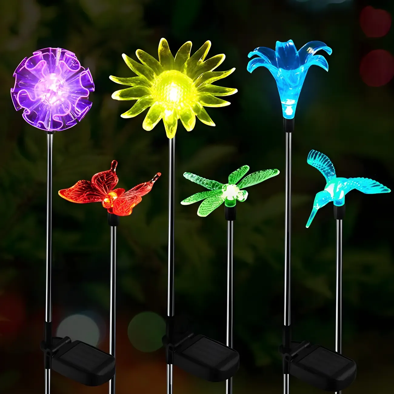 Acrylic Angel Solar Ornament Landscape Lighting Image - 2