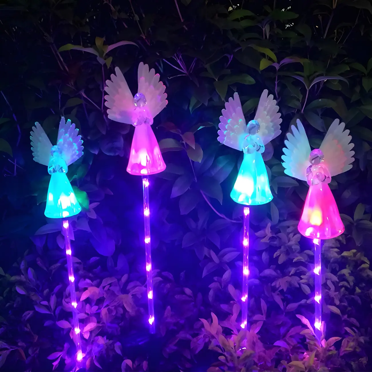 Acrylic Angel Solar Ornament Landscape Lighting Image - 3 | homeyfad