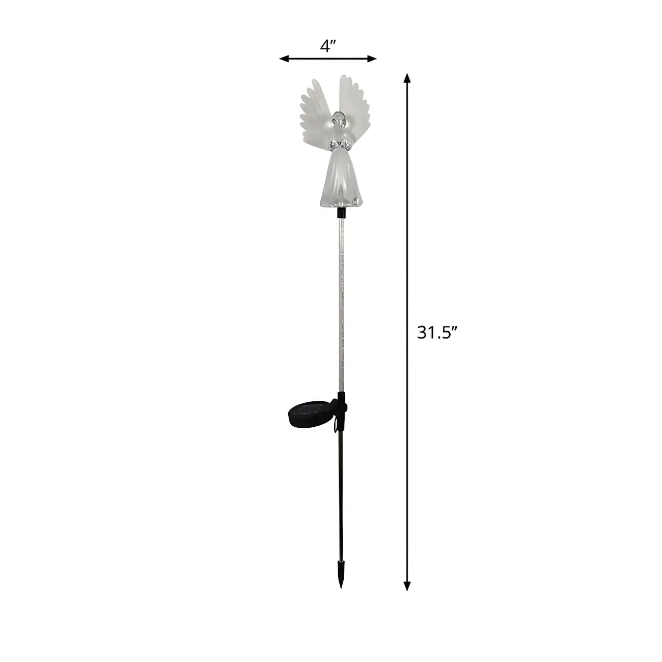 Acrylic Angel Solar Ornament Landscape Lighting Image - 5