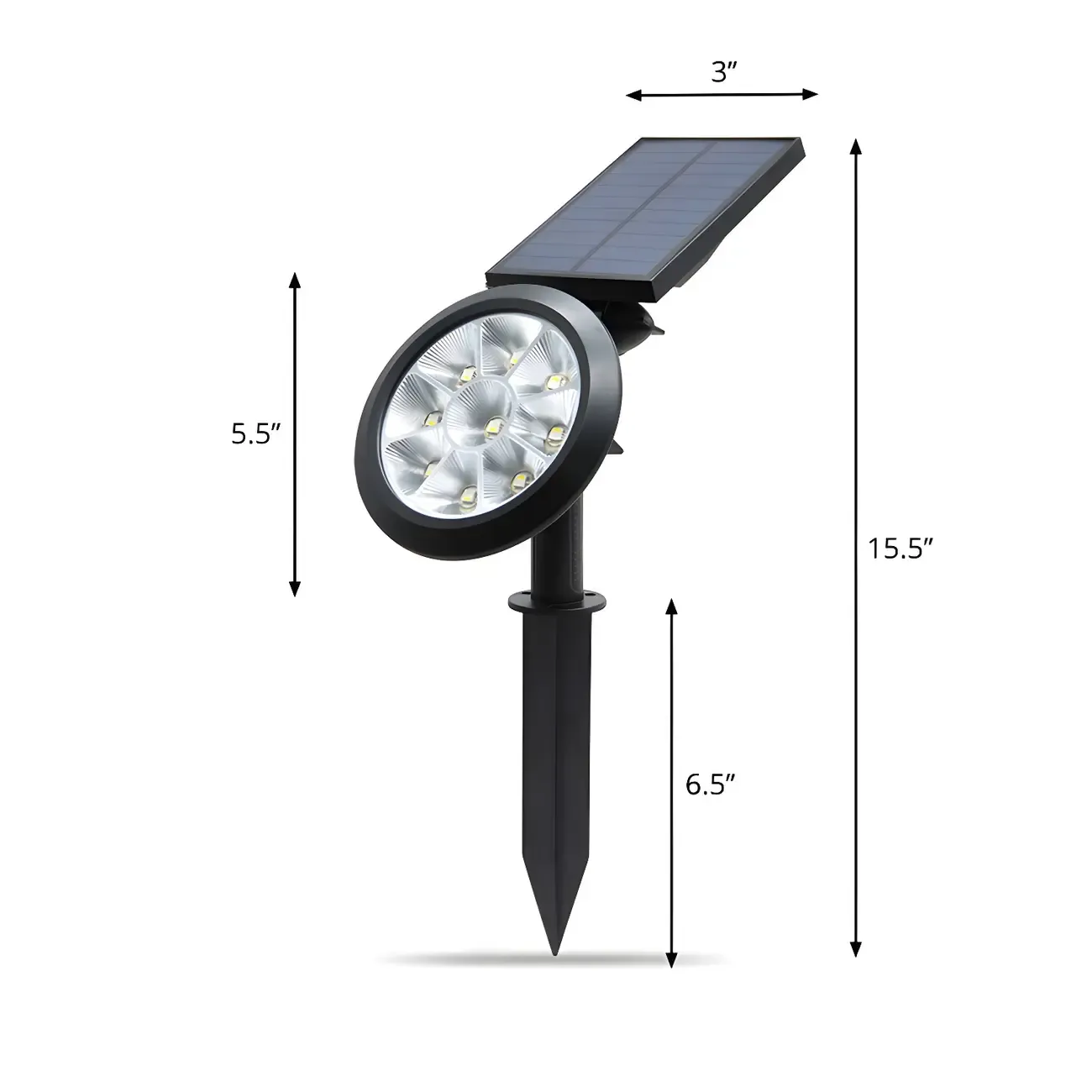 Solar Powered Adjustable Modern Landscape Lighting Image - 5