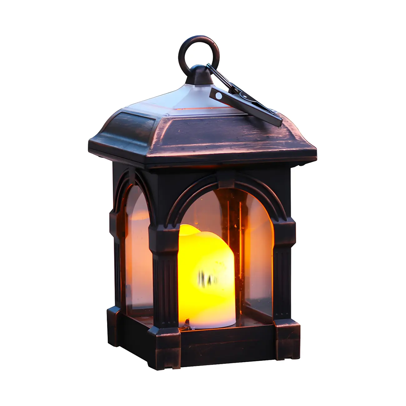 Candle Courtyard LED Pendant Lighting Plastic Art Decor Solar Powered Landscape Light, 2 Pcs Image - 5 | homeyfad