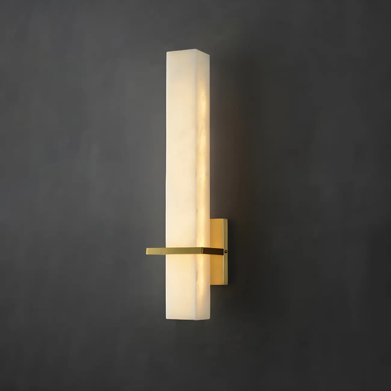 Modern White Stone LED Wall Sconce Light for Bedroom Image - 2 | homeyfad