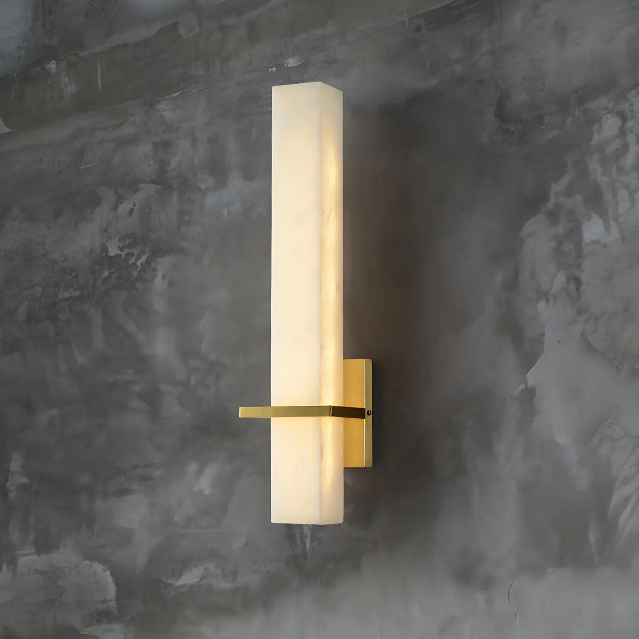 Modern White Stone LED Wall Sconce Light for Bedroom Image - 1 | homeyfad