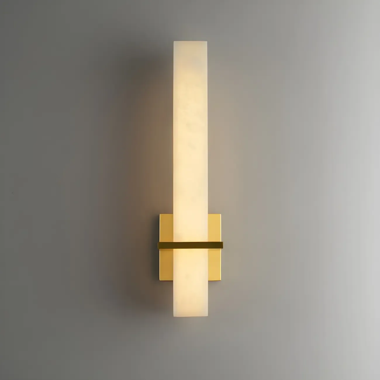 Modern White Stone LED Wall Sconce Light for Bedroom Image - 4