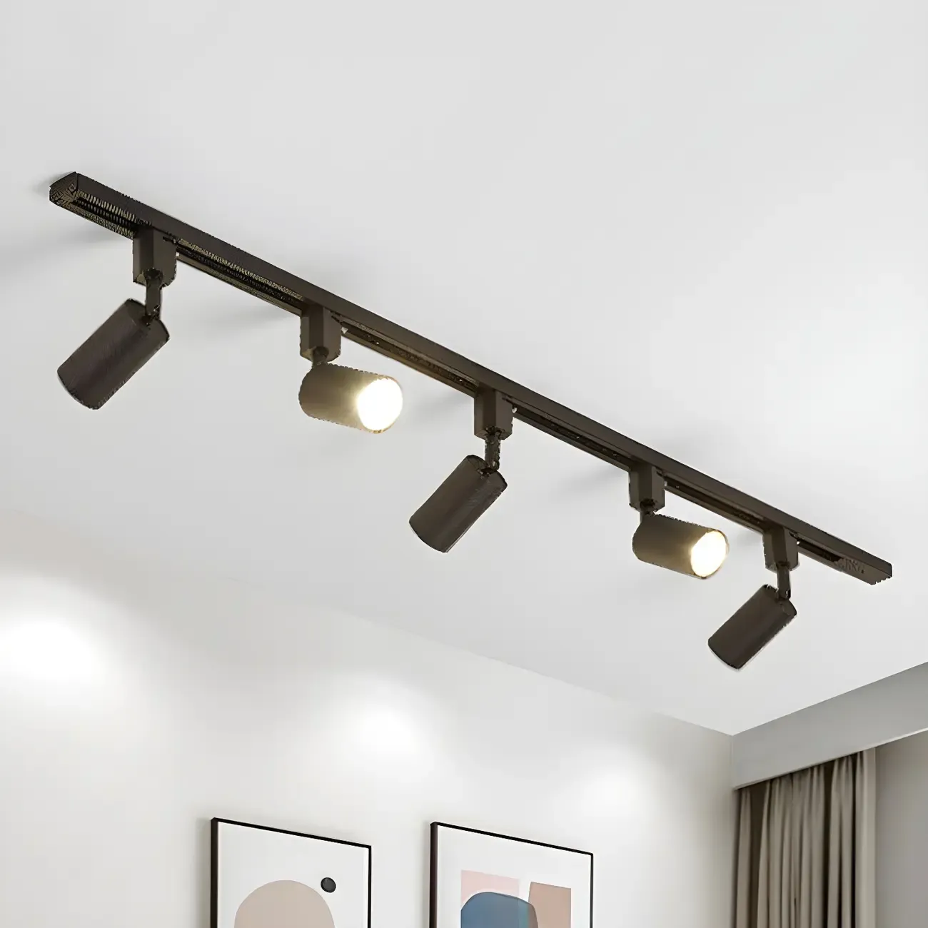 Modern LED Track Ceiling Light for Living Room Ambiance Image - 2