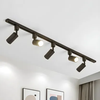 Modern LED Track Ceiling Light for Living Room Ambiance Image - 2