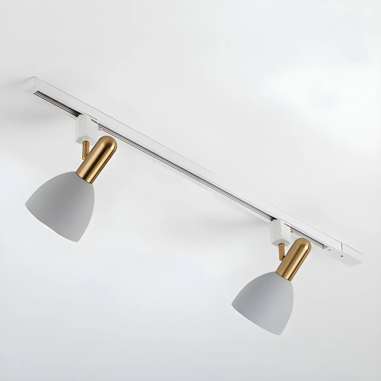 4-Light Modern Metal Dome Shade Slidable LED Track Light | homeyfad