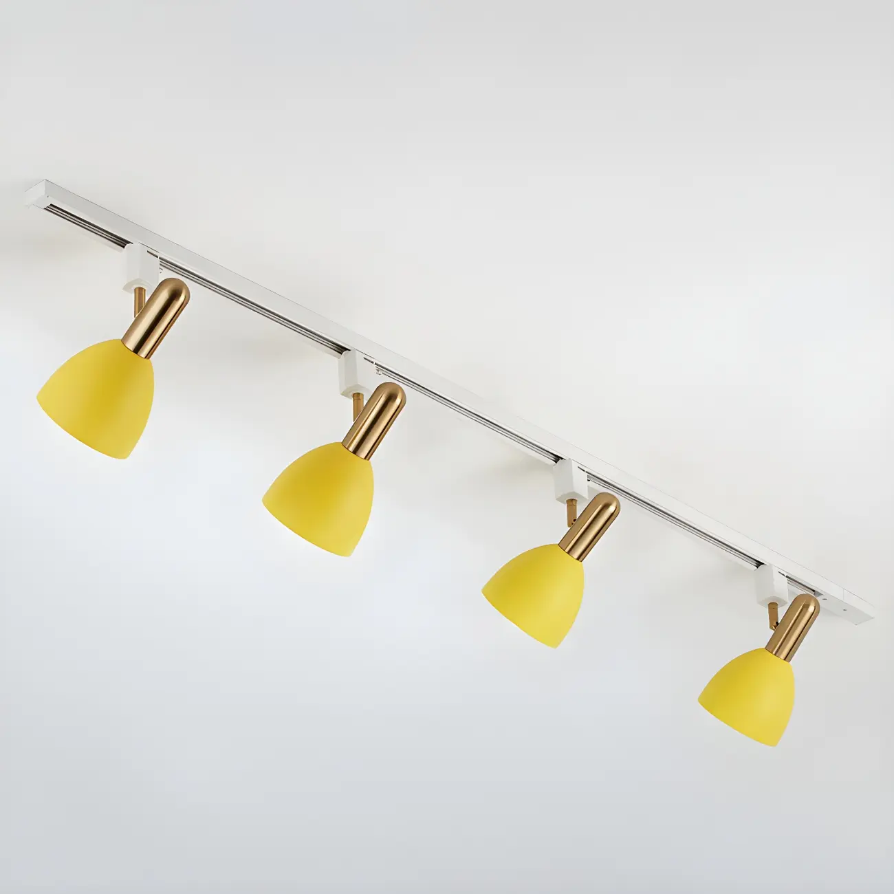 4-Light Modern Metal Dome Shade Slidable LED Track Light | homeyfad