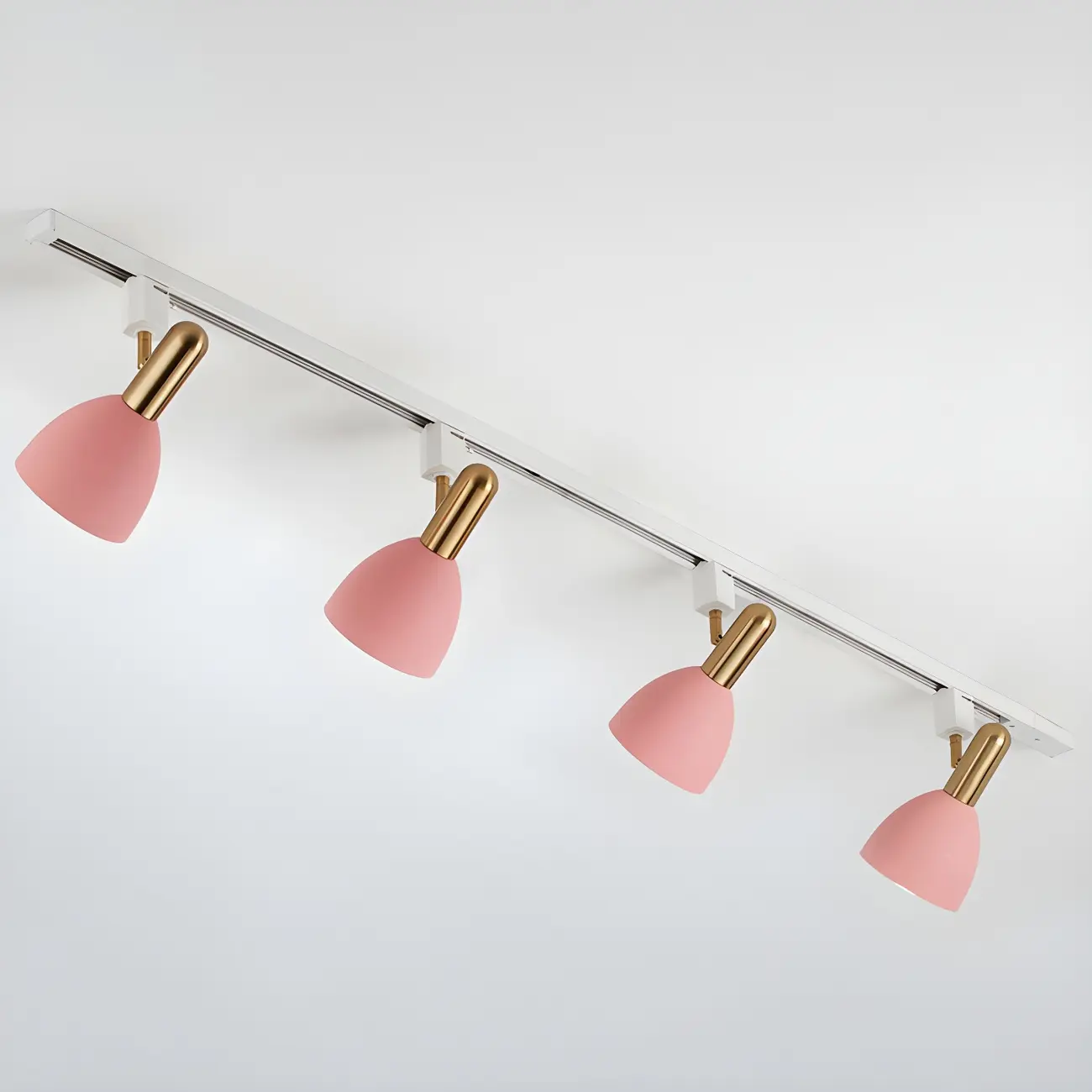 4-Light Modern Metal Dome Shade Slidable LED Track Light | homeyfad