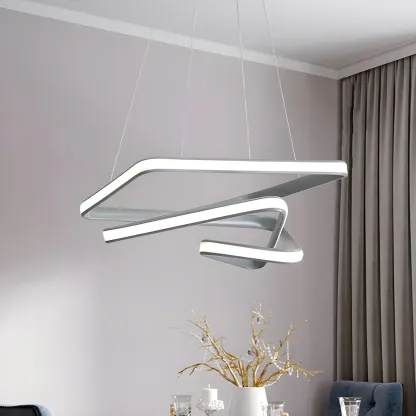 Modern LED Chandelier Light Stylish Linear Shape for Living Room Image - 2