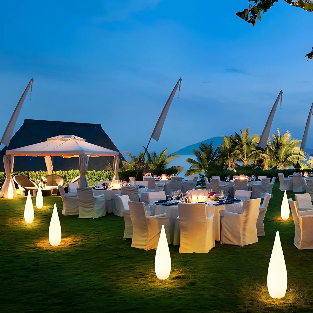 Modern Teardrop Rechargeable Decorative Landscape Lighting Image - 2 | homeyfad