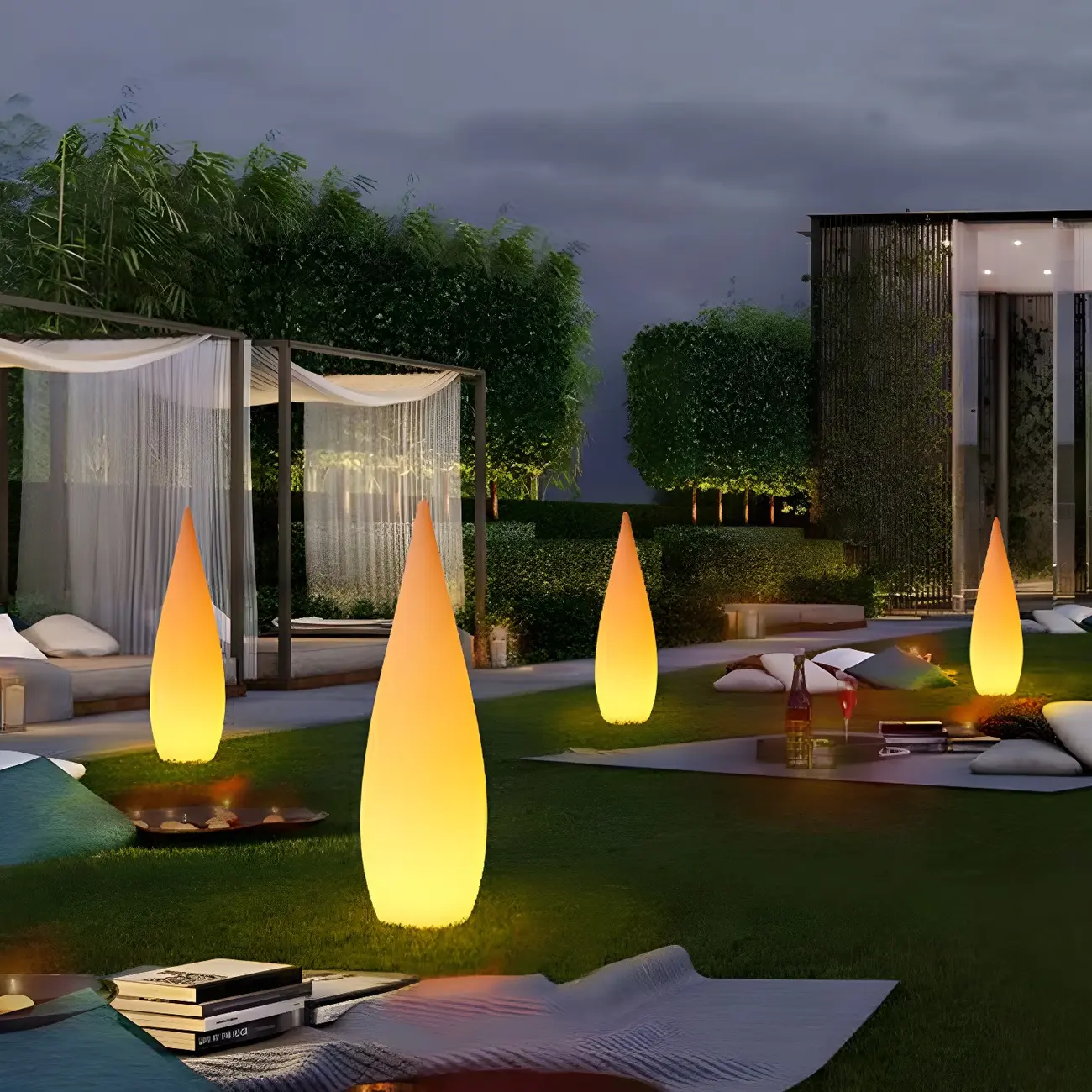 Modern Teardrop Rechargeable Decorative Landscape Lighting Image - 3 | homeyfad