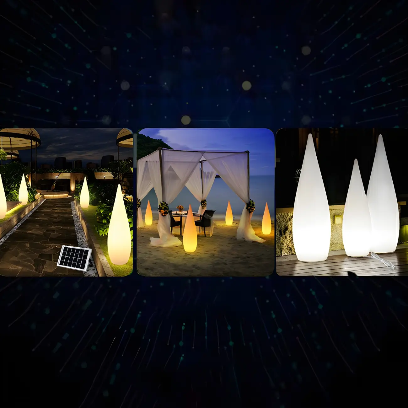 Modern Teardrop Rechargeable Decorative Landscape Lighting Image - 4 | homeyfad