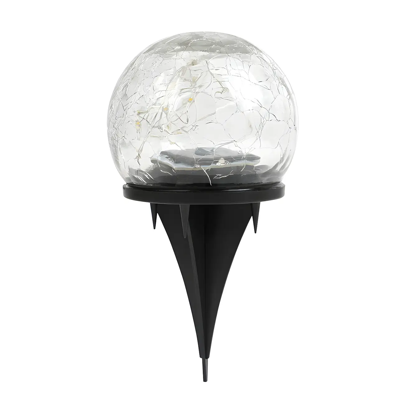 Simplicity Crackle Glass Ball Landscape Lighting Image - 5 | homeyfad