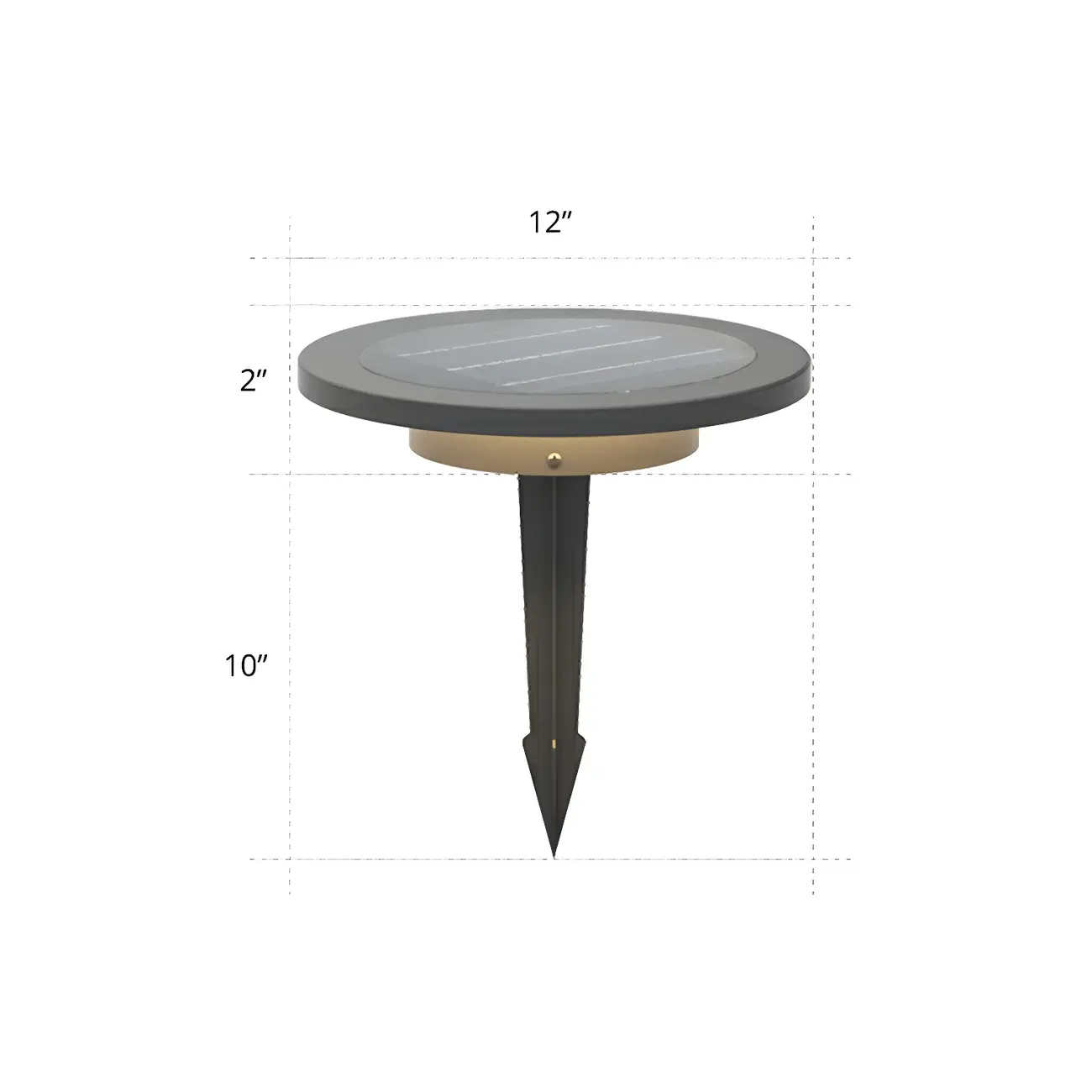  Matte Grey Disc Metal Solar Landscape Lighting Image - 6 | homeyfad