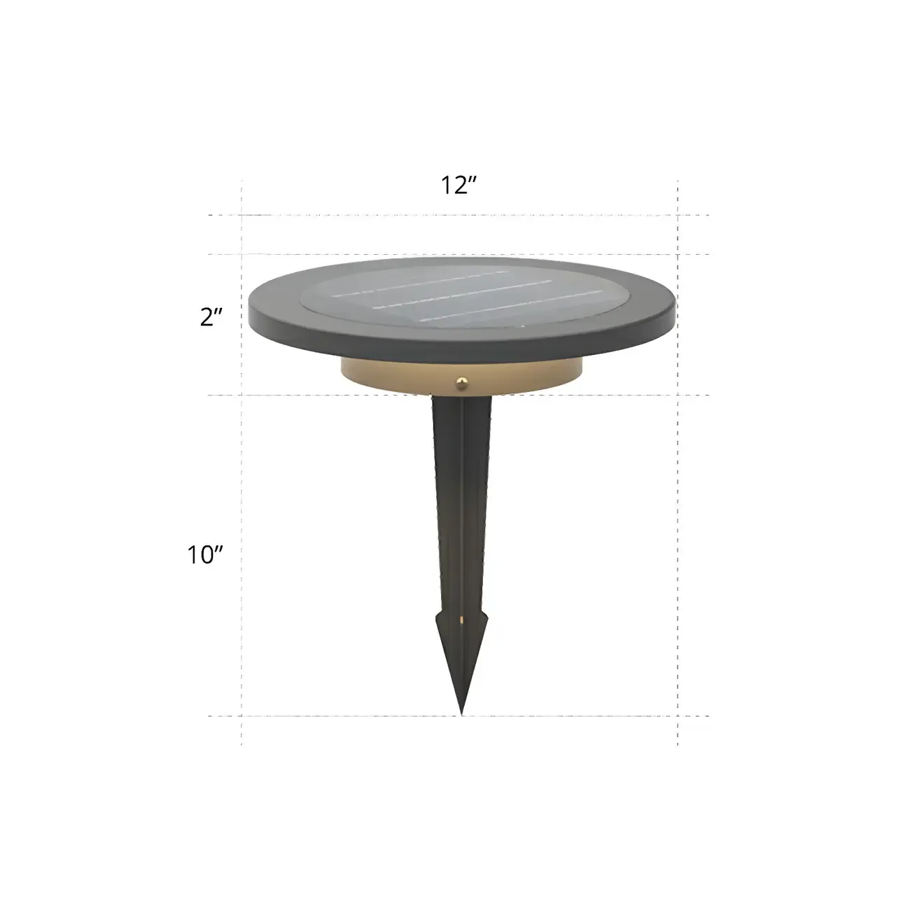  Matte Grey Disc Metal Solar Landscape Lighting Image - 6