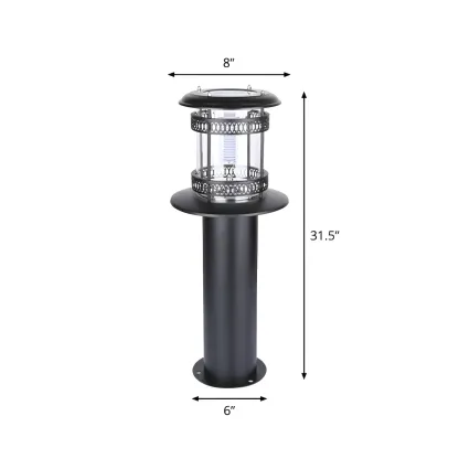 Cylinder Patio Solar Metal Landscape Lighting Image - 5